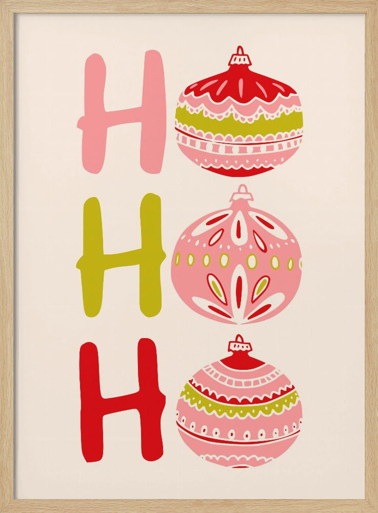 HoHoHo Glad liten julillustration | Poster