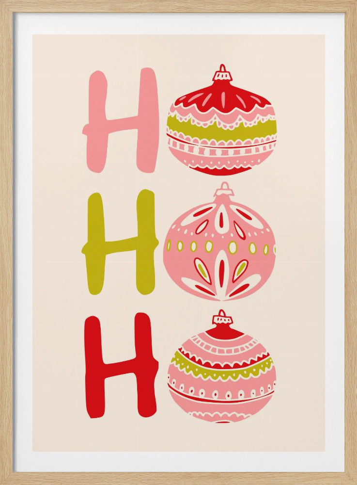HoHoHo Glad liten julillustration | Poster
