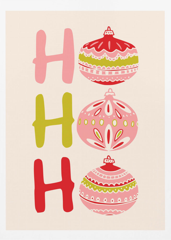 HoHoHo Glad liten julillustration | Poster