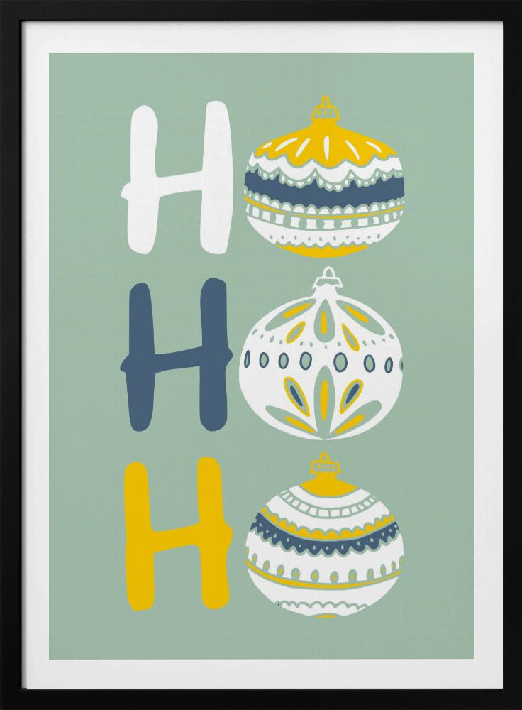 HoHoHo Cheerful little Christmas Illustration mint | Poster