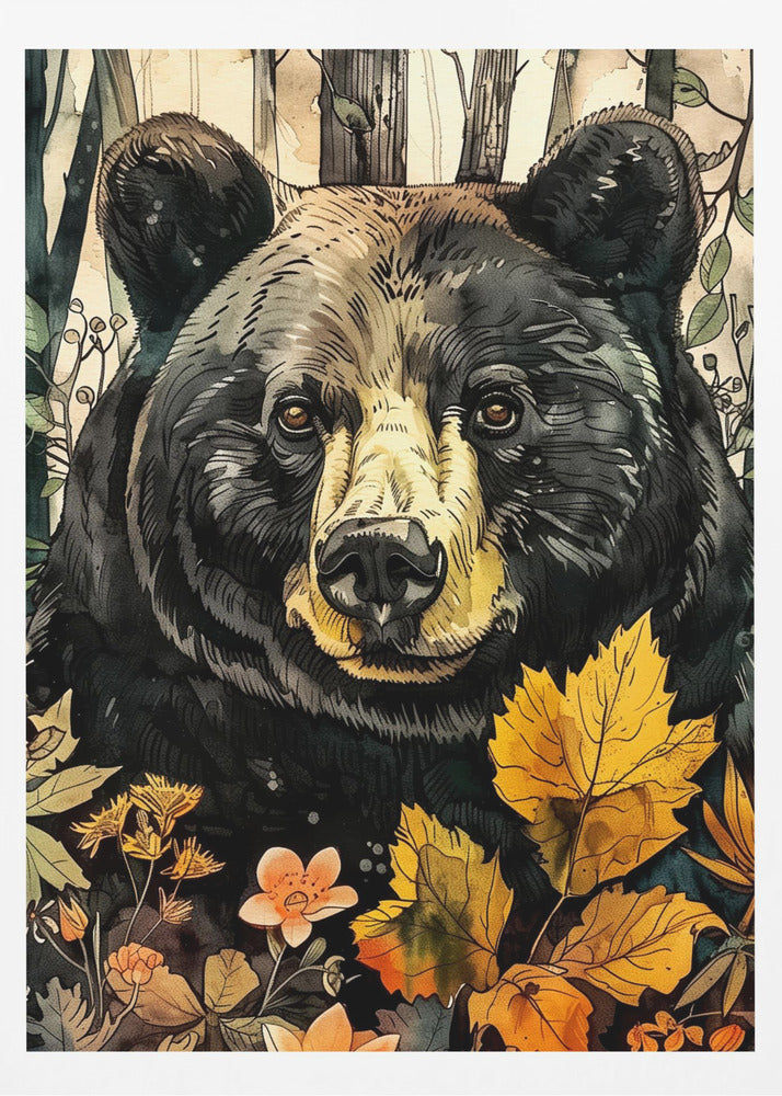 Animal Bear Watercolor Animal Art 6 | Poster