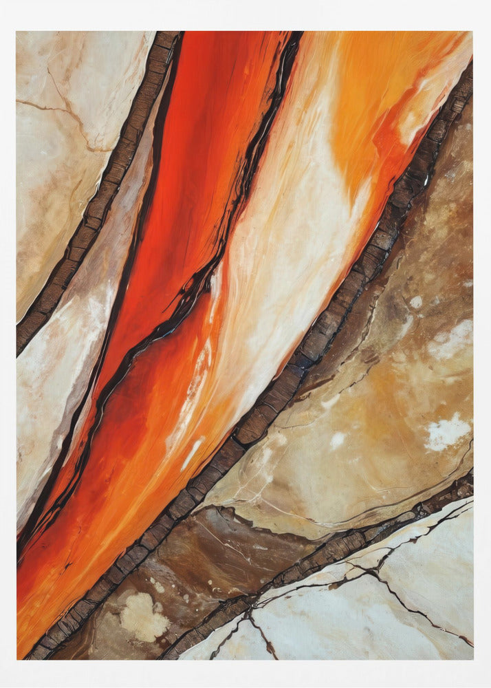 Fiery Canyon Veins | Poster