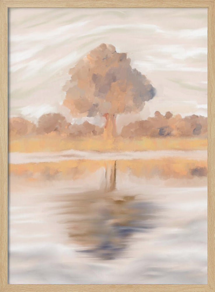 Sovereign Reflections of the Jackalberry Tree, Caprivi, Botswana | Poster
