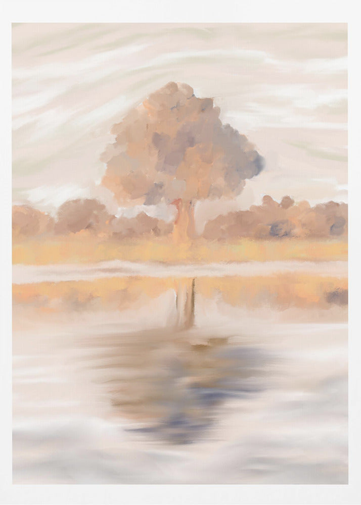 Sovereign Reflections of the Jackalberry Tree, Caprivi, Botswana | Poster