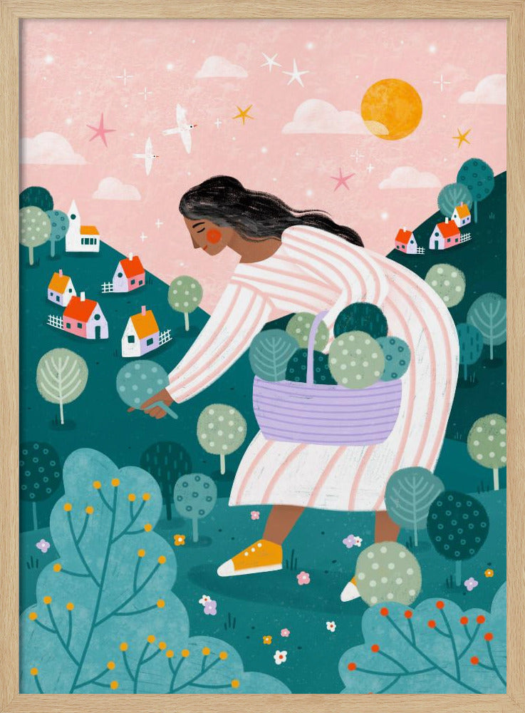 A Woman Tree Picking | Poster