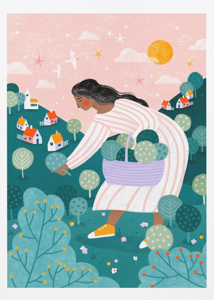 A Woman Tree Picking | Poster