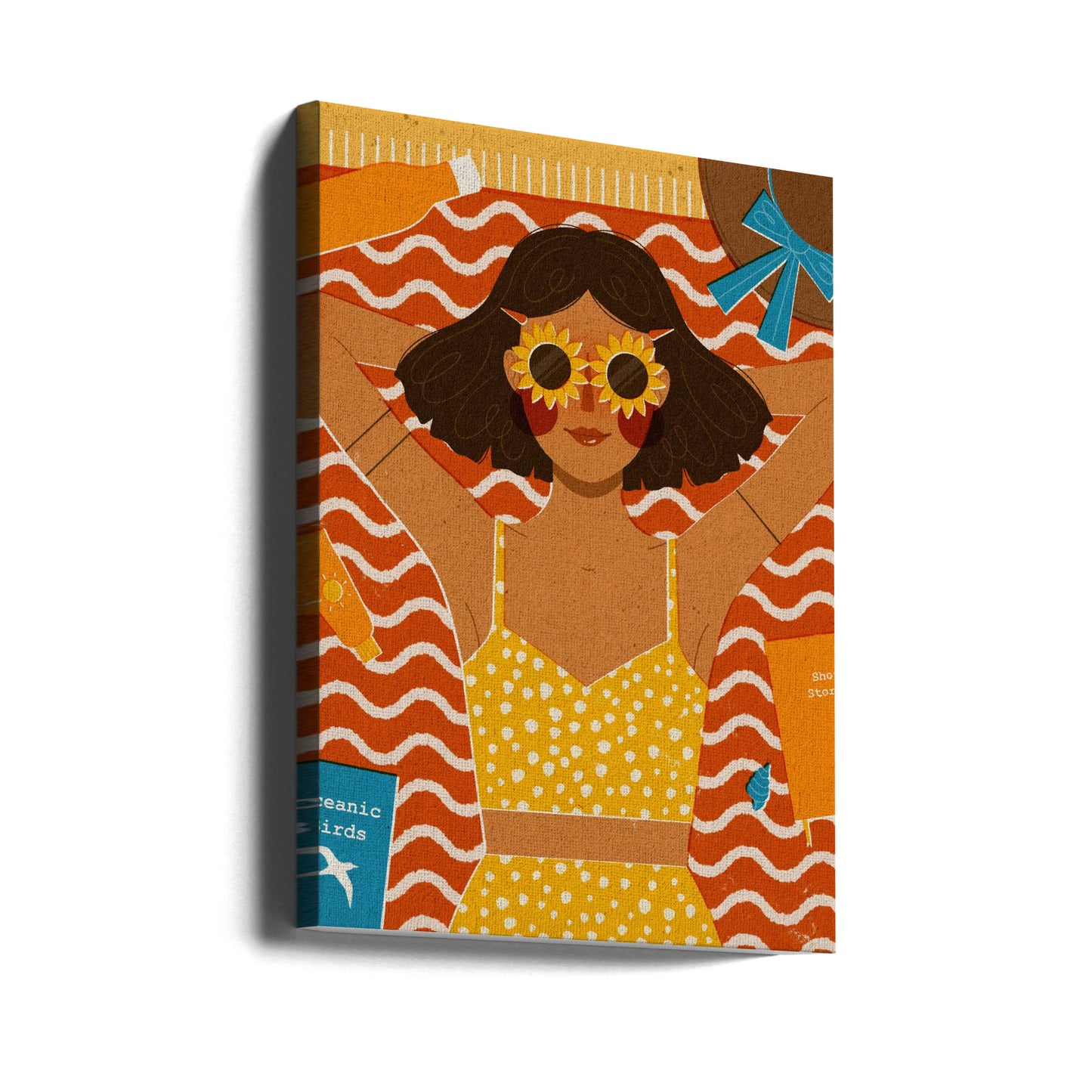 Fille à la plage | Tableaux sur Toile