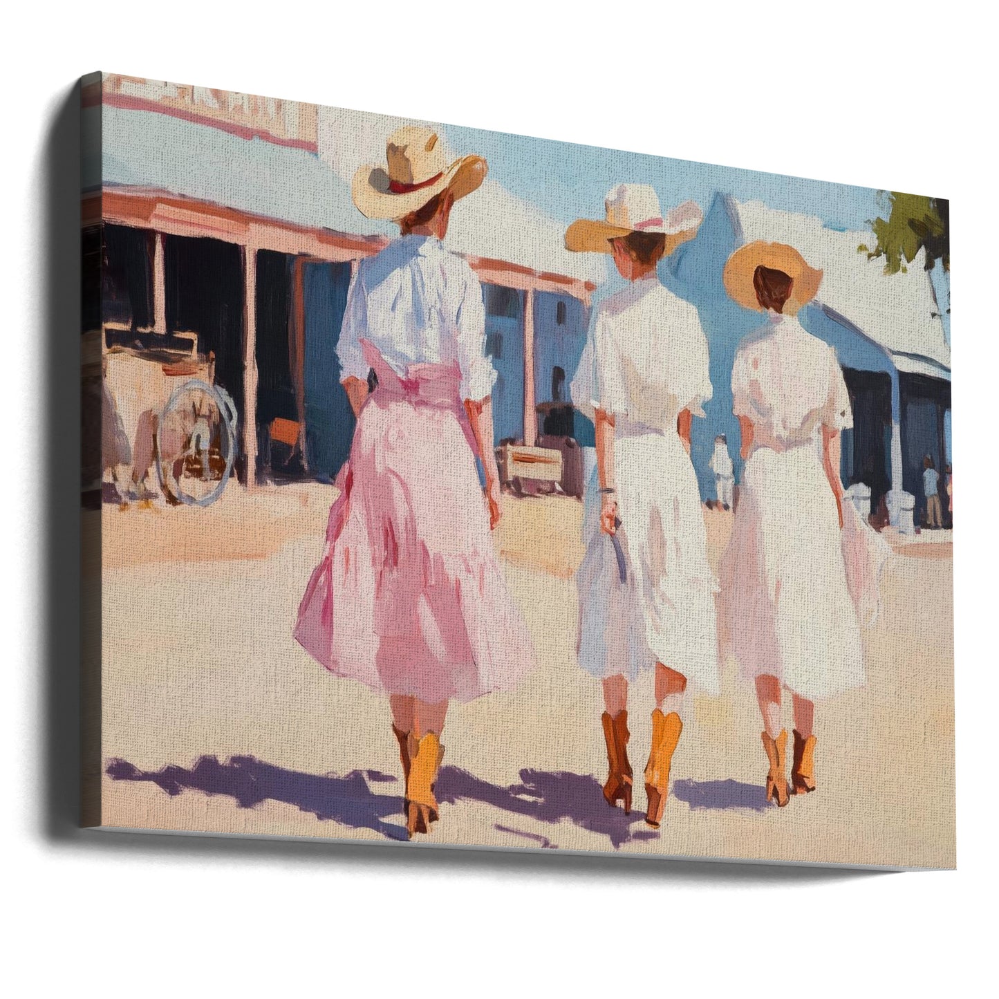 Retro västerländska damer | Canvas