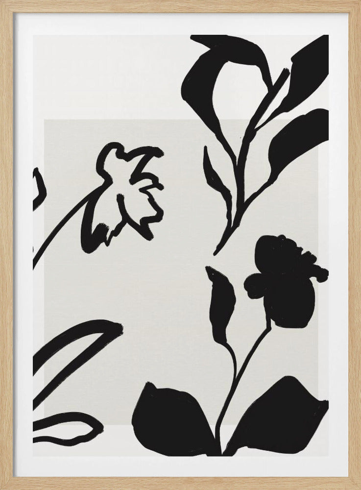 Monochrome Blüten | Poster