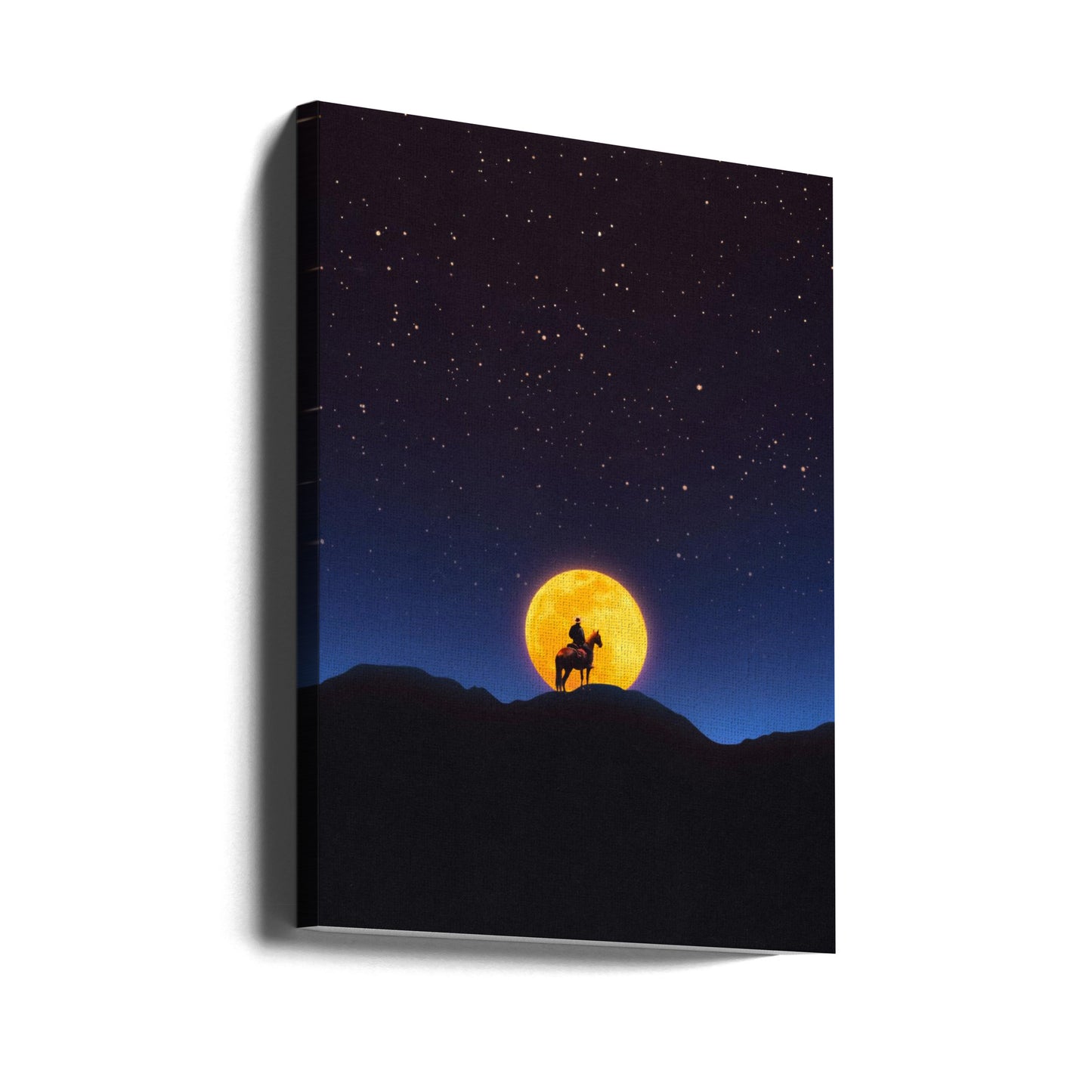 El jinete y la luna | Impresiones en Lienzo