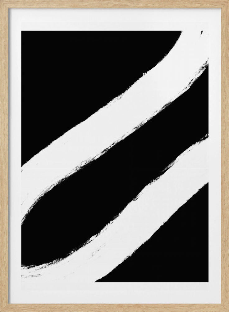 Curved Contrast Lines | Poster
