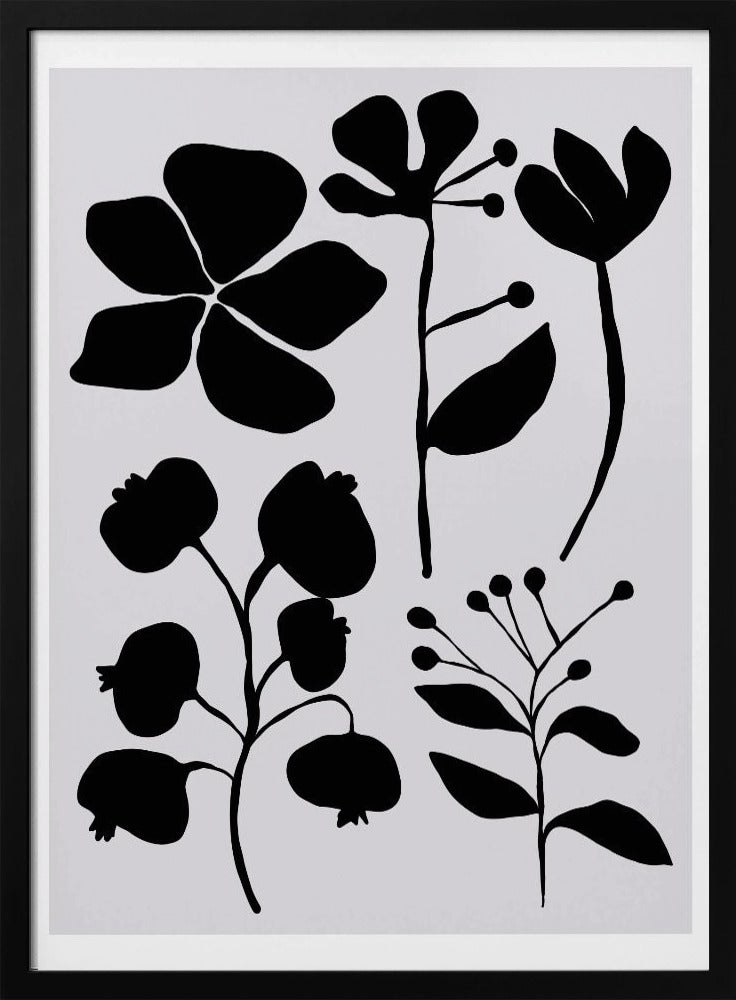Silhouetted Blooms | Poster