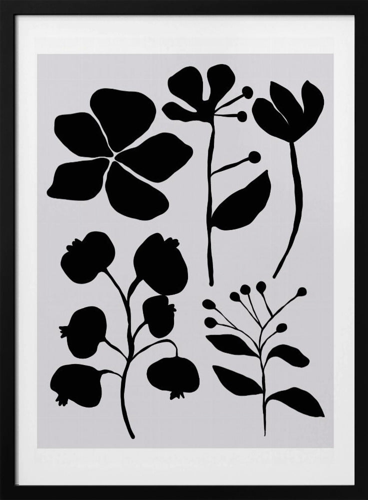 Silhouetted Blooms | Poster