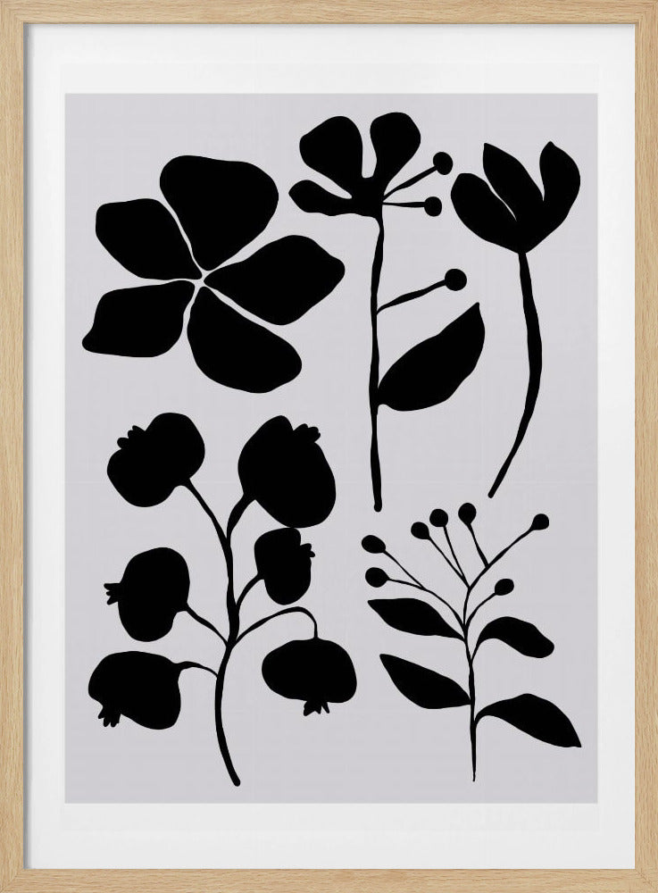 Silhouetted Blooms | Poster
