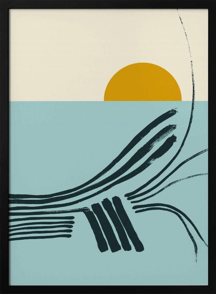 mellow anticipation Sunset by the sea | Poster