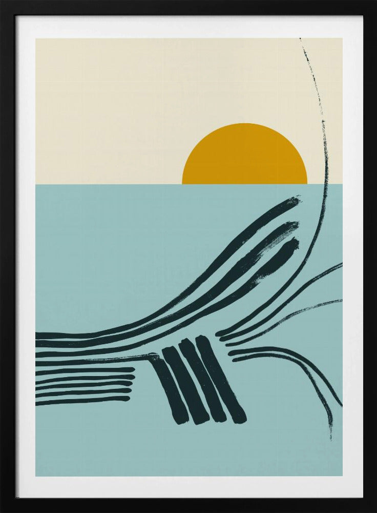 mellow anticipation Sunset by the sea | Poster