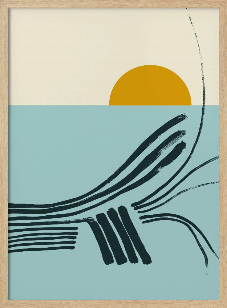 mellow anticipation Sunset by the sea | Poster