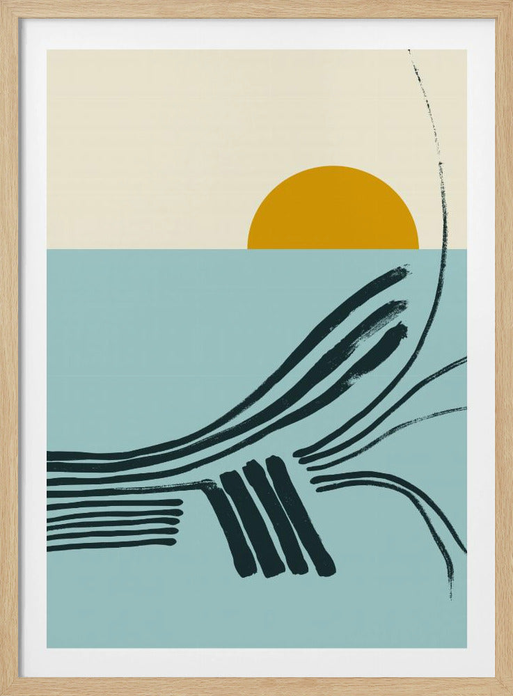 mellow anticipation Sunset by the sea | Poster