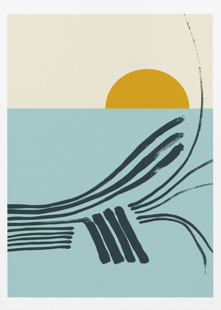 mellow anticipation Sunset by the sea | Poster