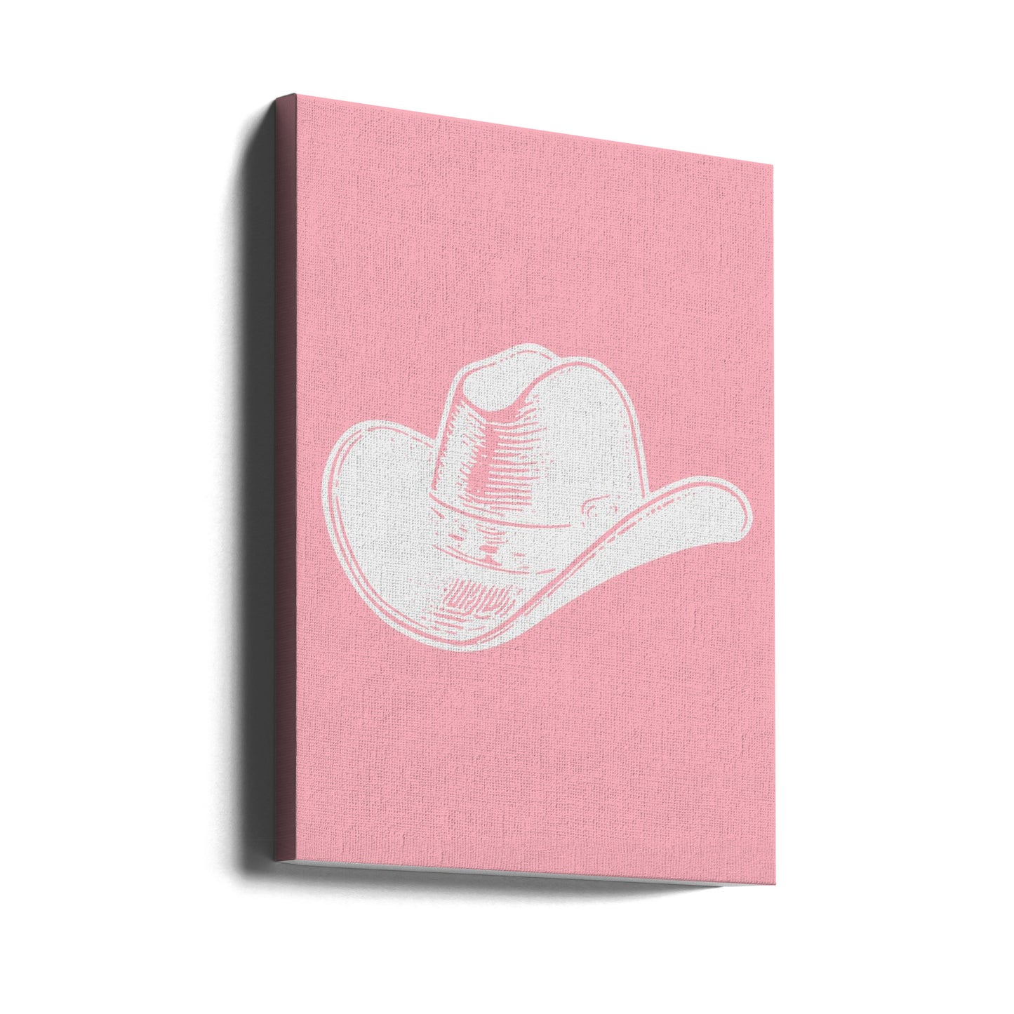 Sombrero de vaquero rosa | Impresiones en Lienzo