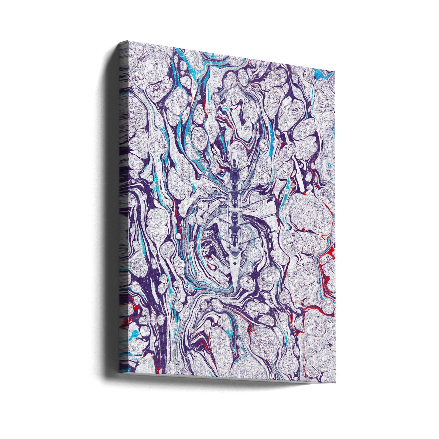 Kayak Gliding Through Swirling | Canvas