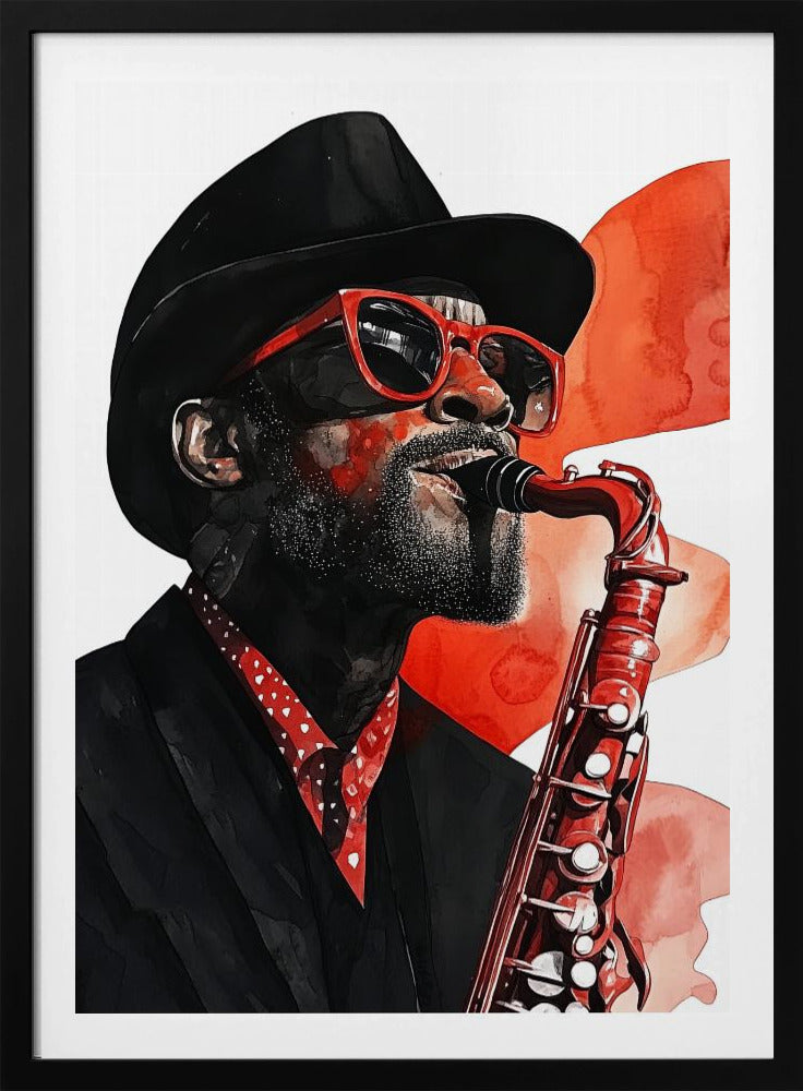 Saxophonist music art | Poster