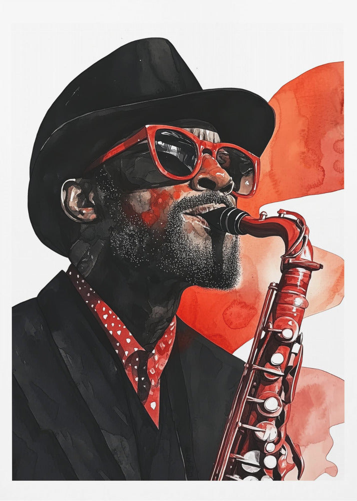Saxophonist music art | Poster