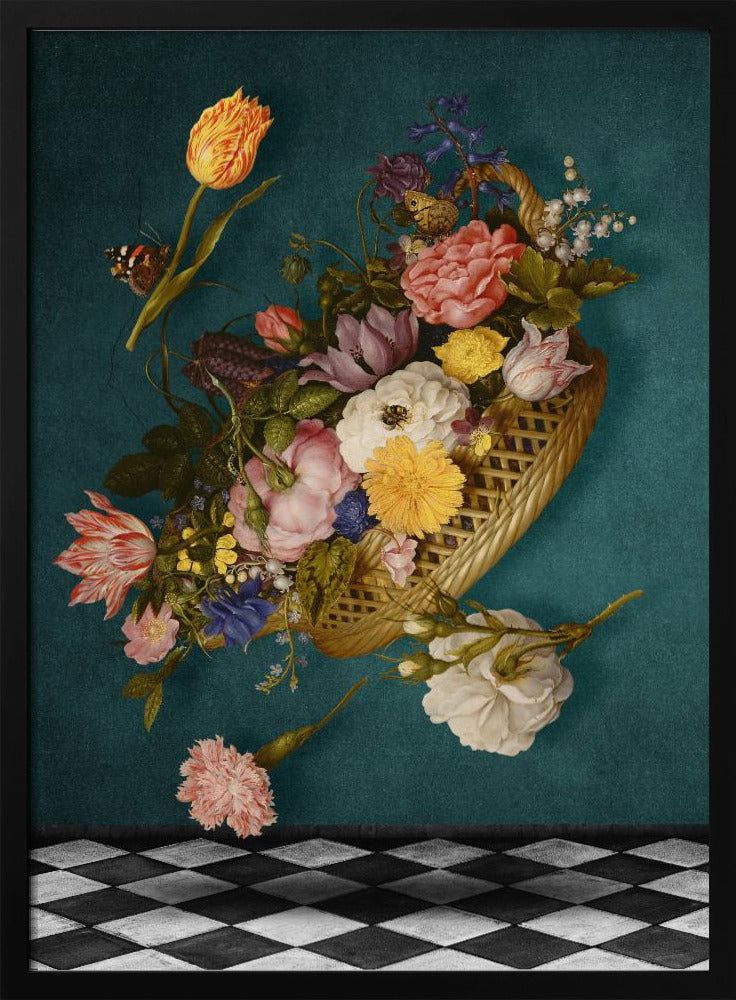 Floating Floral Basket | Poster