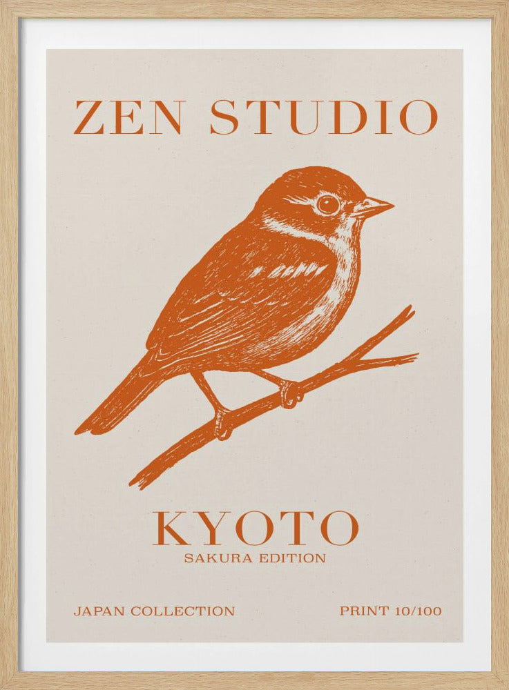 Kyoto Sparrow Scene | Poster