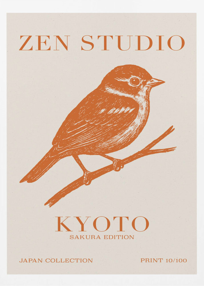 Kyoto Sparrow Scene | Poster