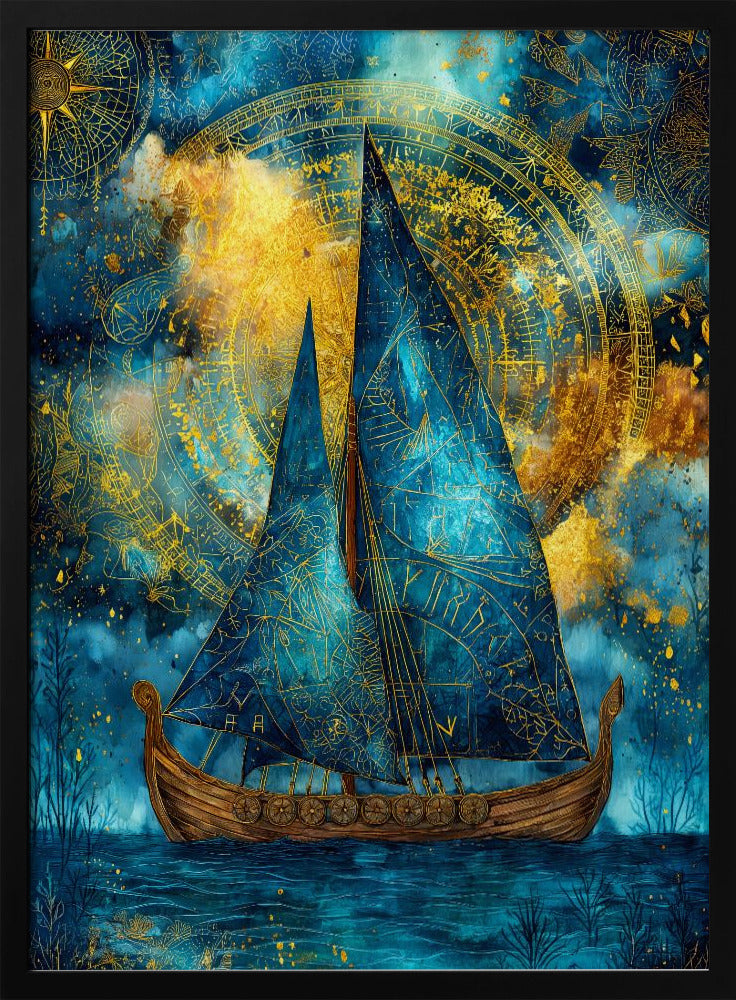 Nautica Havskonst Akvarell Skepp (28) | Poster