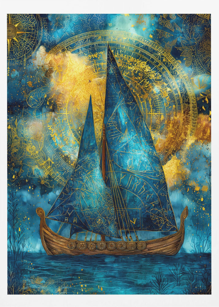 Nautica Havskonst Akvarell Skepp (28) | Poster