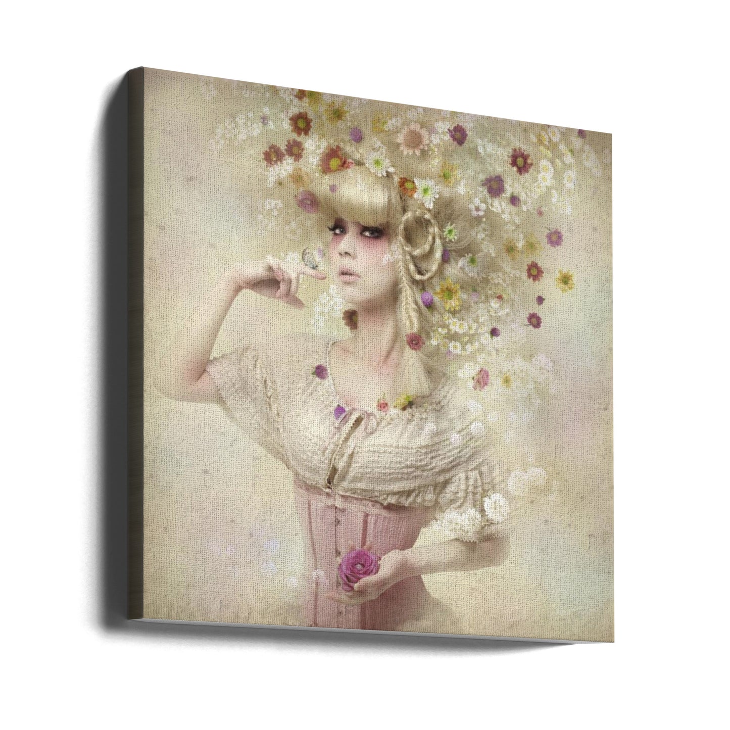 Meisje van de bloementuin | Canvasprints