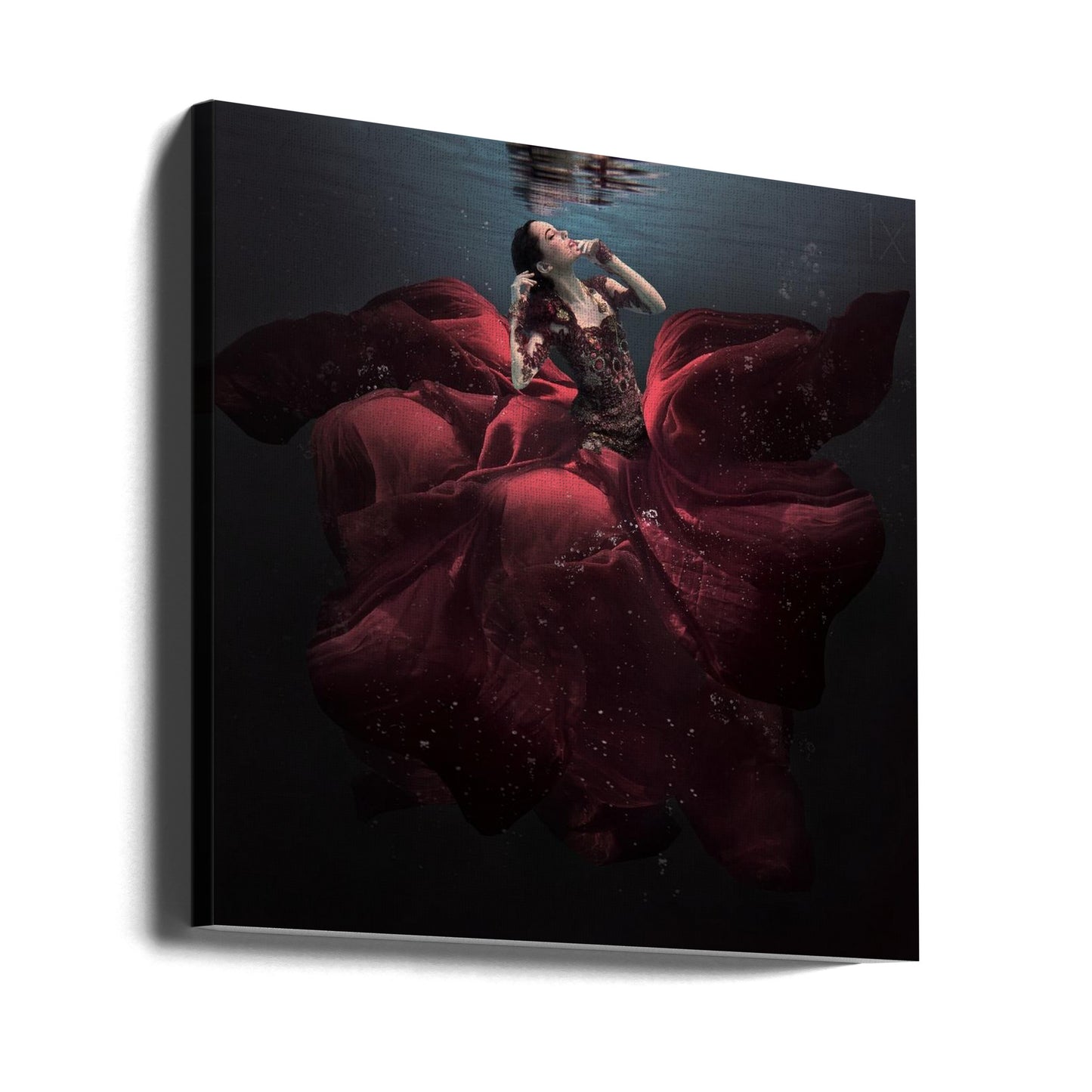 La dama de rojo | Impresiones en Lienzo