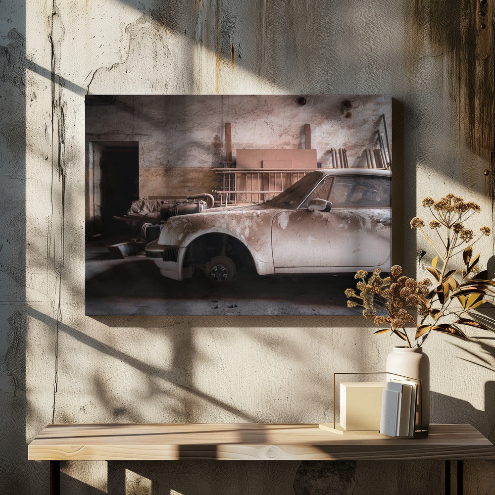 Staubiger Porsche | Leinwand-Bilder