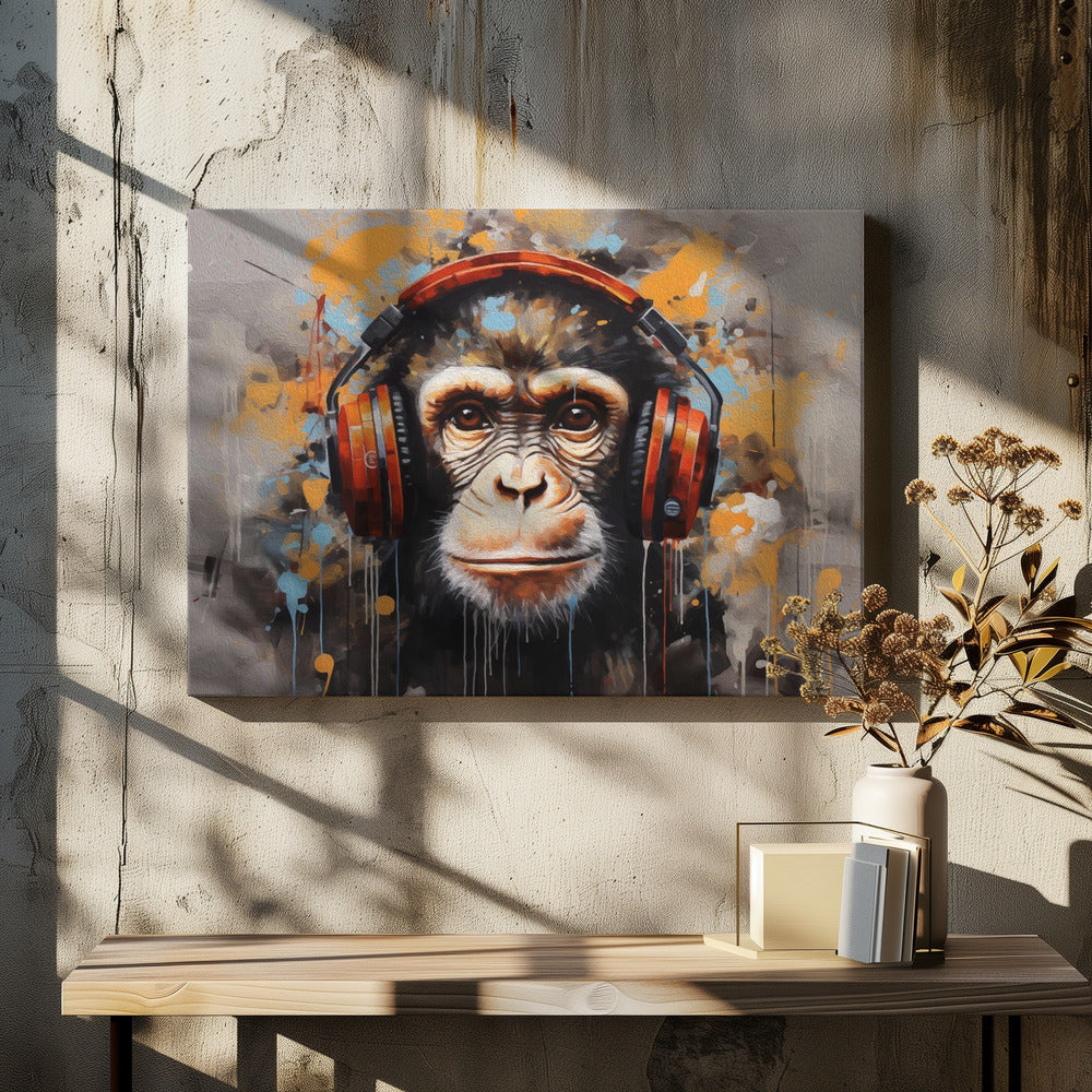 DJ Monkey | Wydruki na łótnie