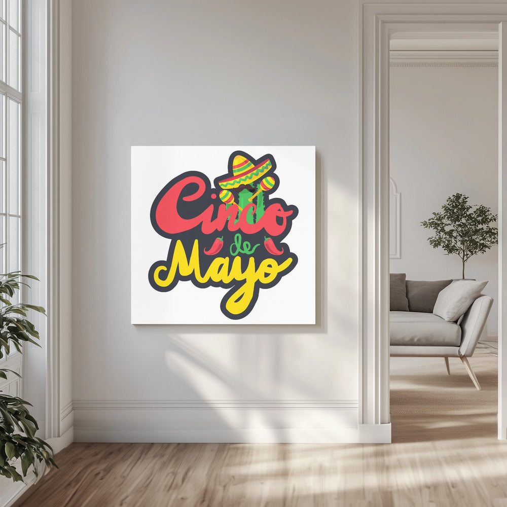 Cartoon Cinco de Mayo Art | Impresiones en Lienzo