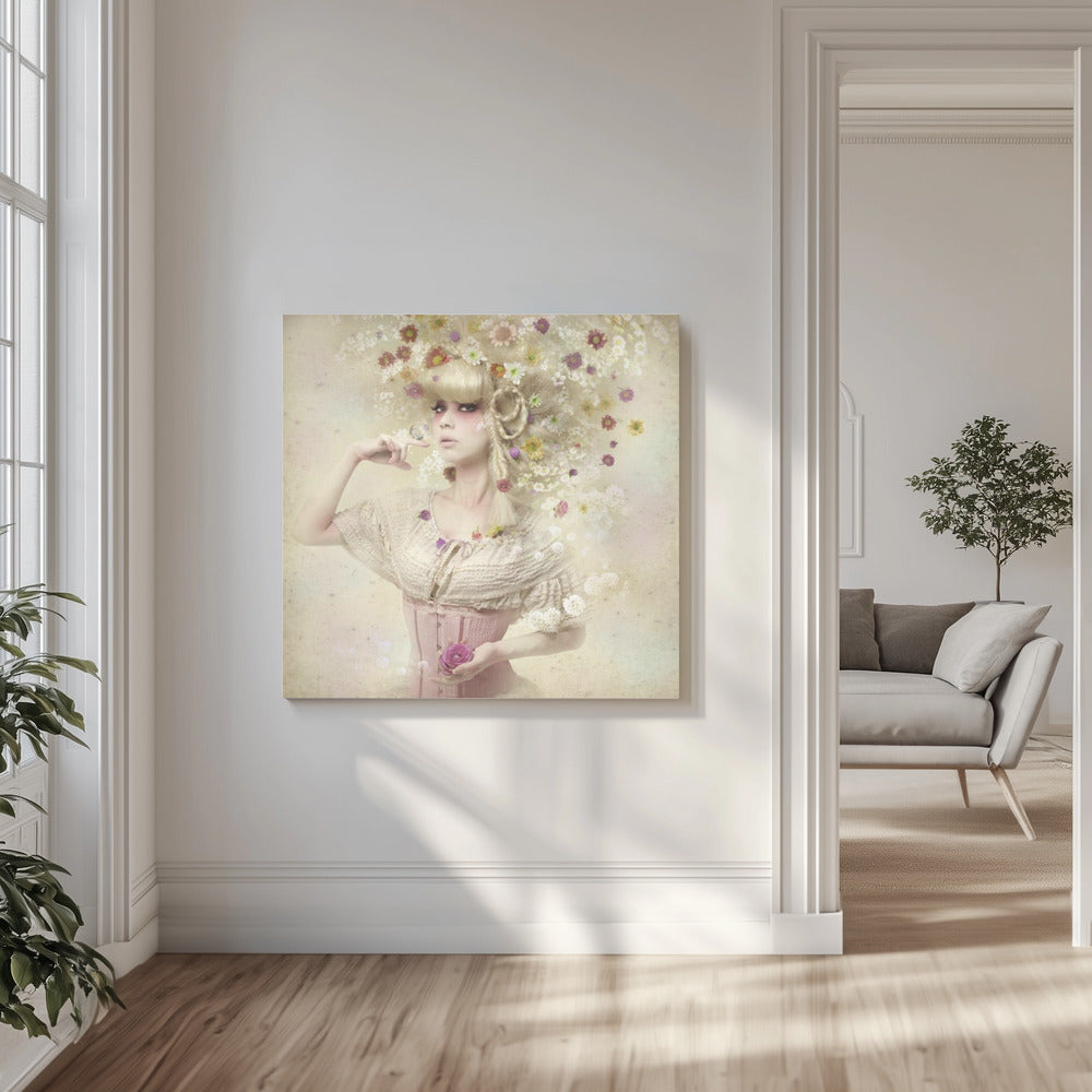 Meisje van de bloementuin | Canvasprints