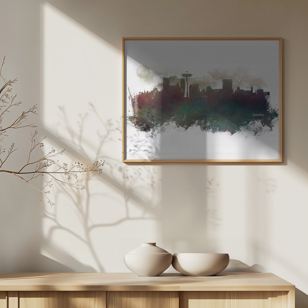 Seattle Usa Skyline City Art (2) | Poster