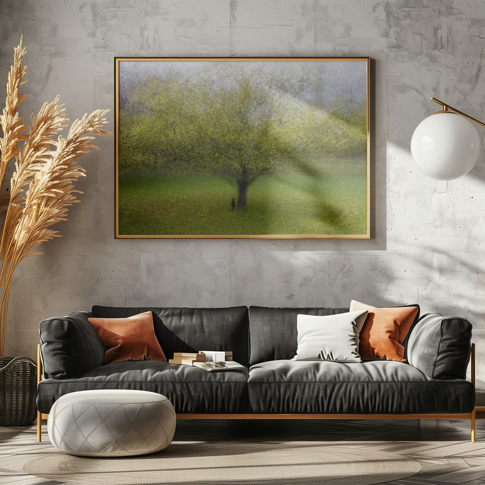 Die Katze am Baum | Poster - Kunstdruck
