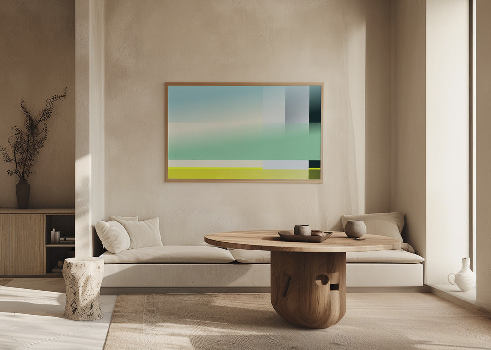 mellow anticipation modern bauhaus geomtric   mellow anticipation modern bauhaus geomtric horizontal format | Poster