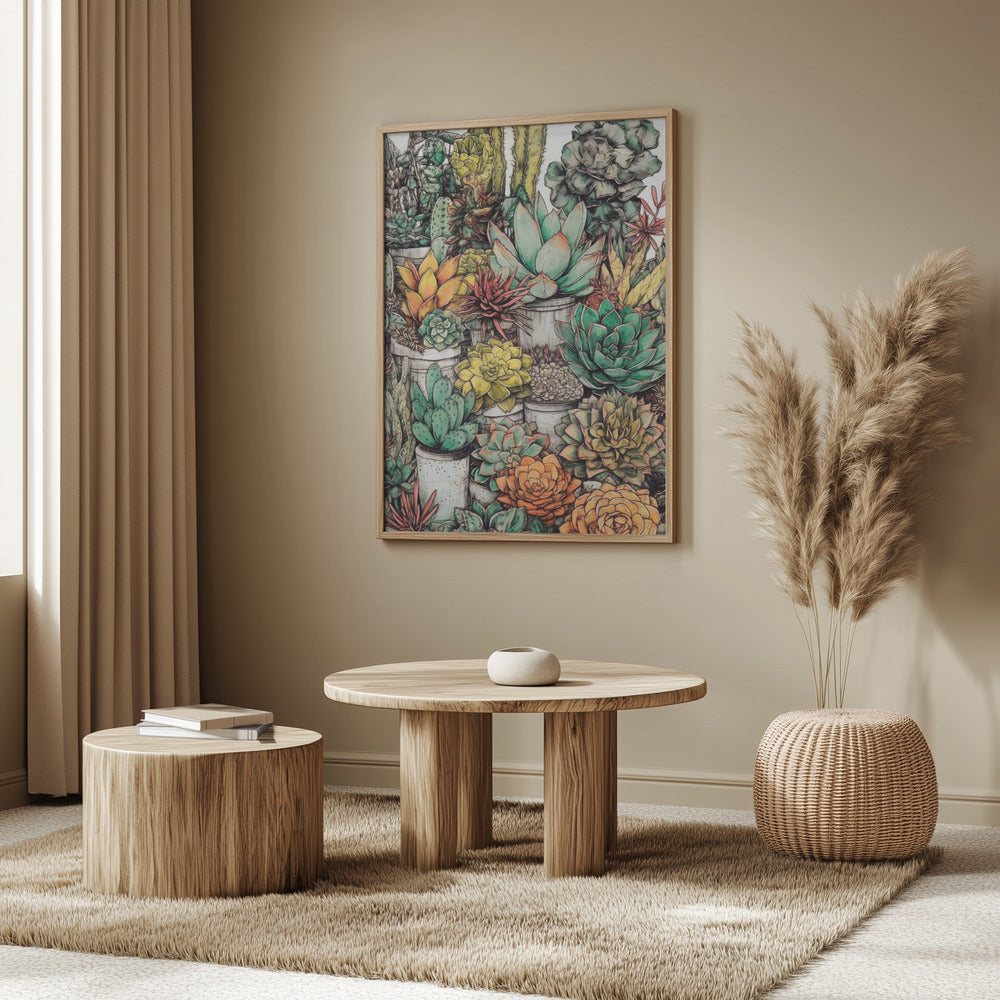 Succulents and cactus 12 POTTED FLORALS | Poster