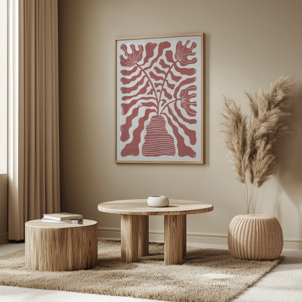 Röda blommor i en vas | Poster