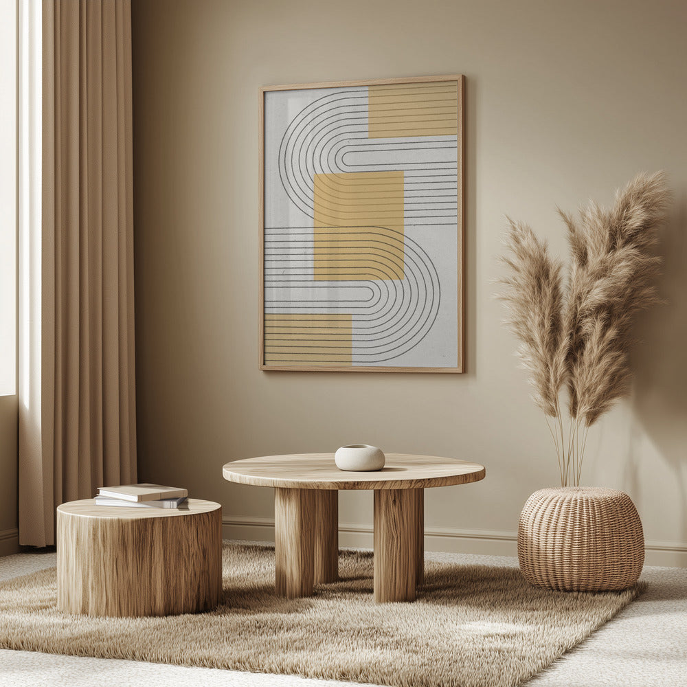 Gelbe moderne Grafik | Poster - Kunstdruck