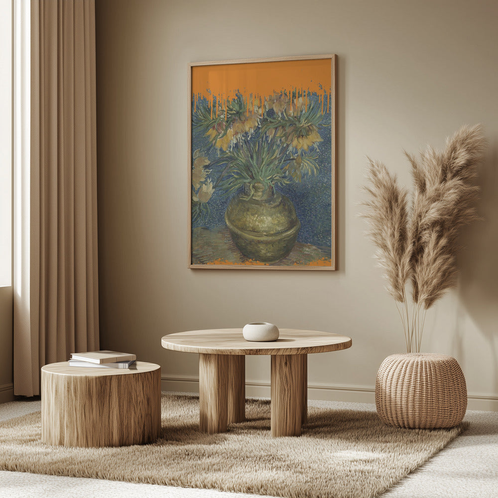 Collage Sonnenblumen und der Spritzer Van Gogh | Poster
