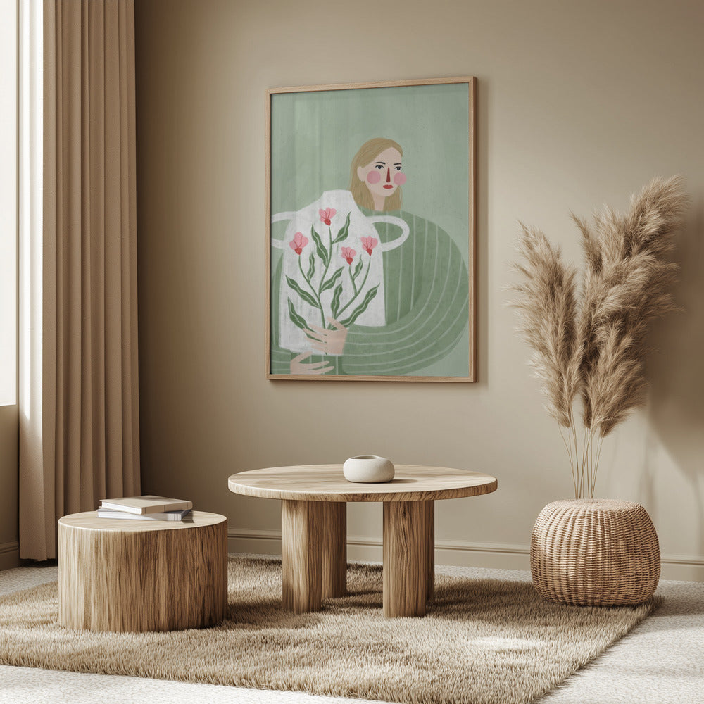 The Woman With Pink Vase | Poster