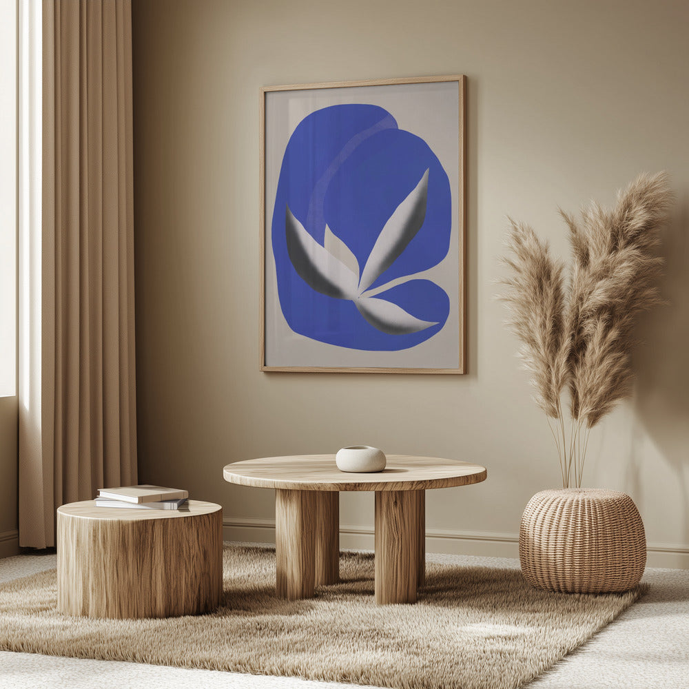 Liquid cobalt blue abstraction 02 | Poster