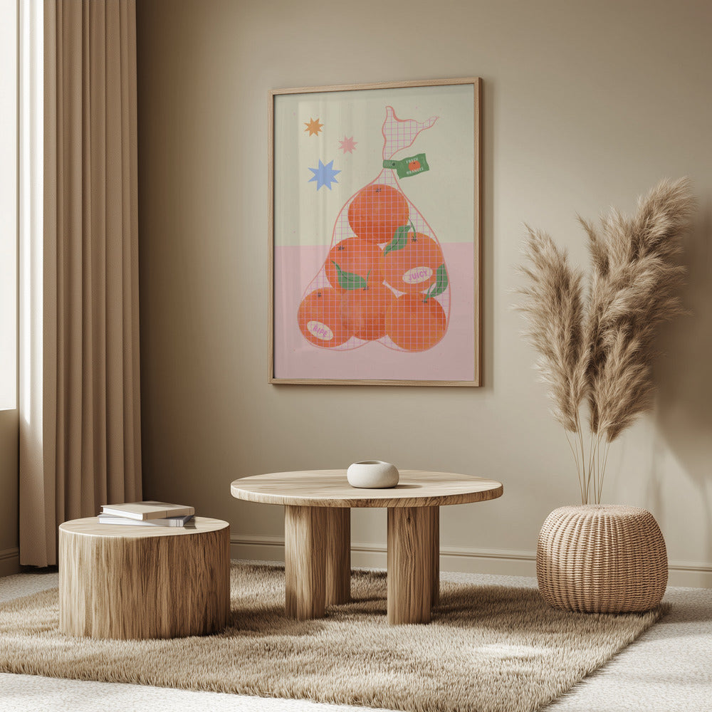 Frische und reife Orangen | Poster