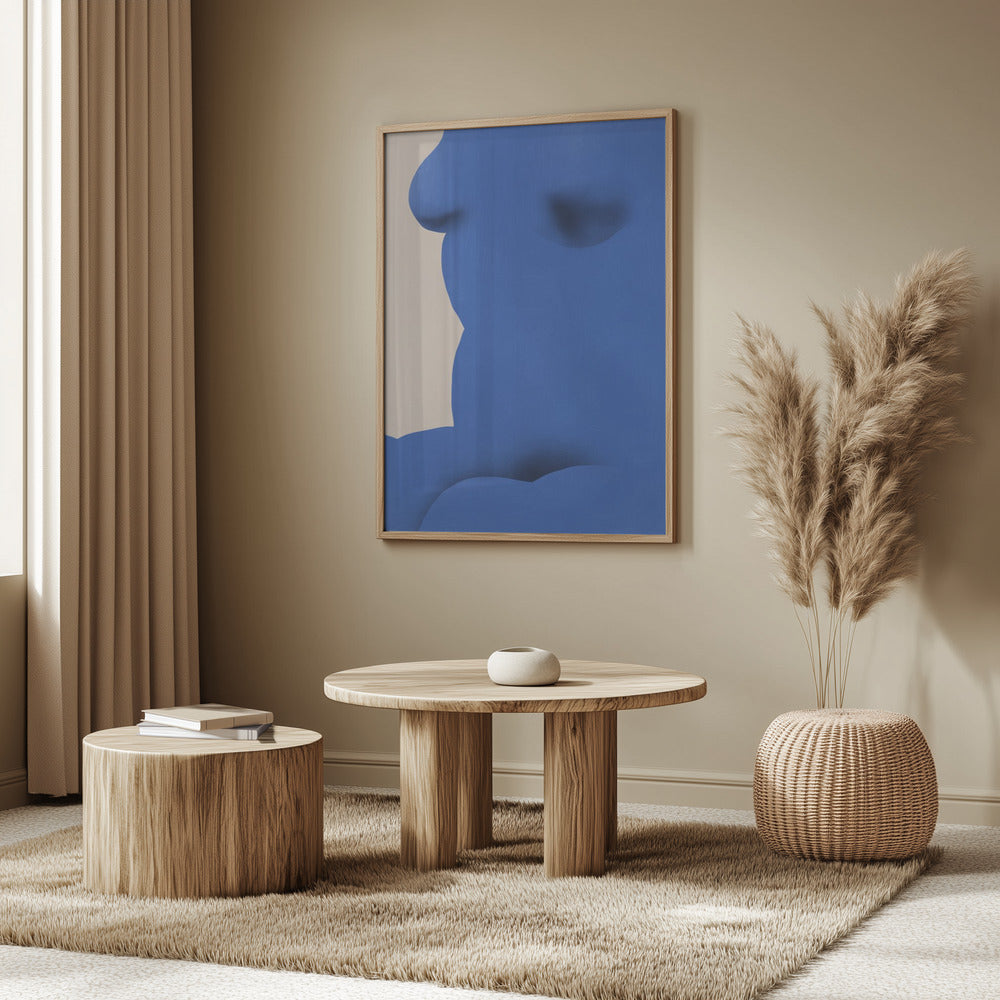 Cobalt blue nude close up | Poster