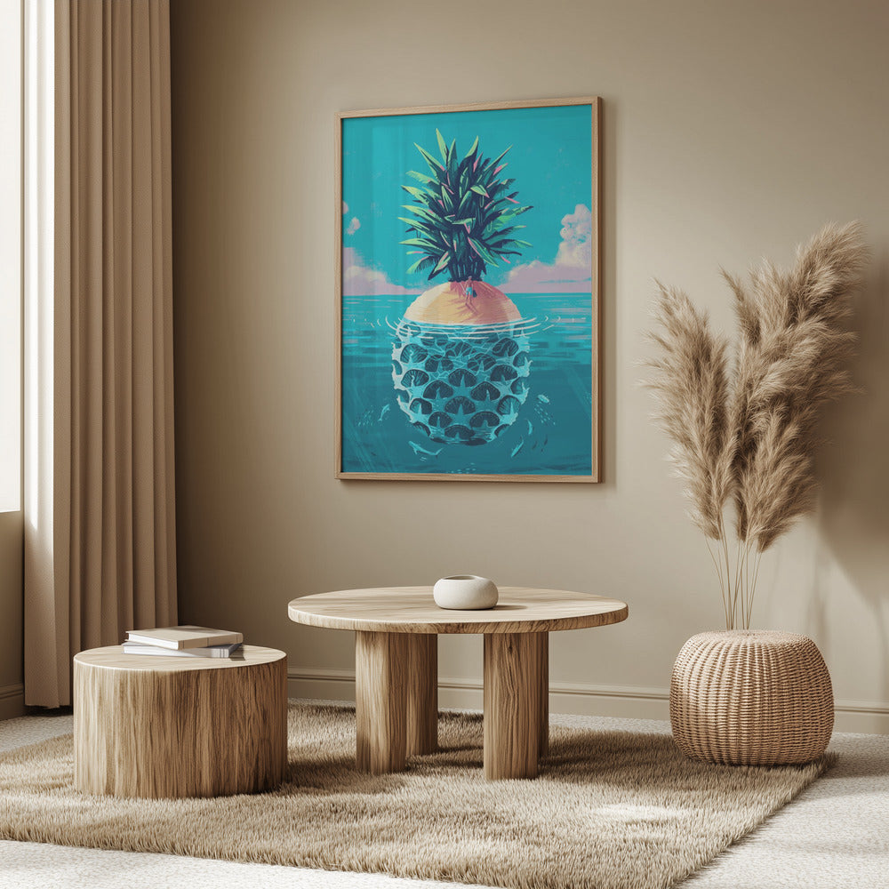 Strandsatt på Pineapple Island | Poster